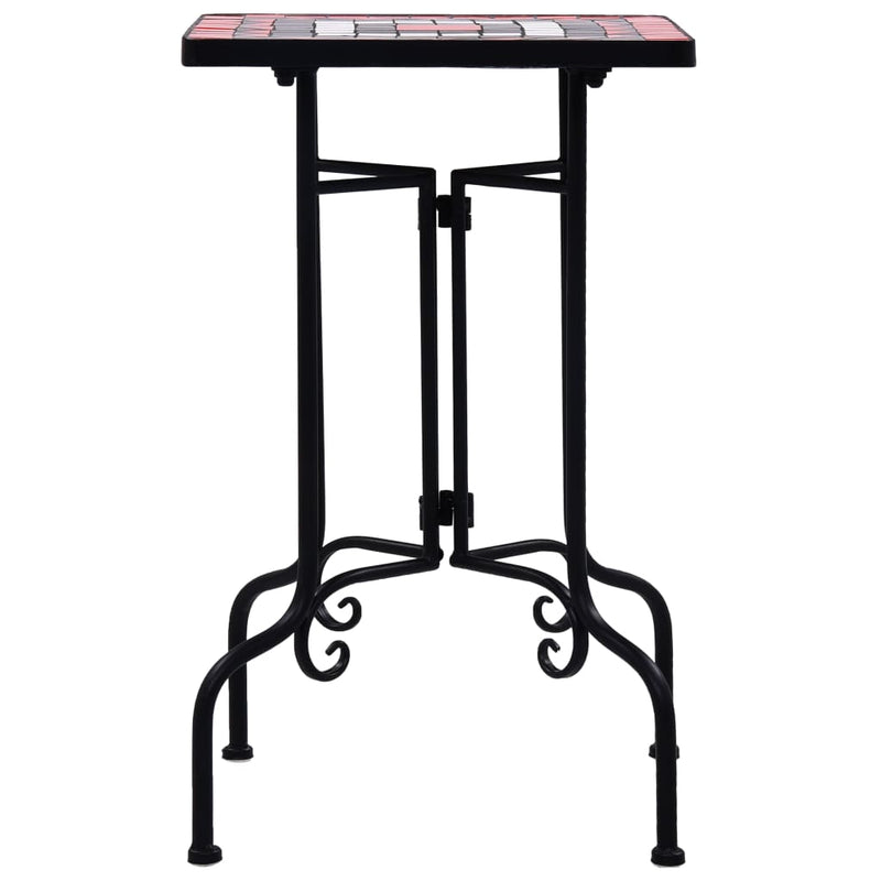 vidaXL Mosaic Side Table Black and White Ceramic