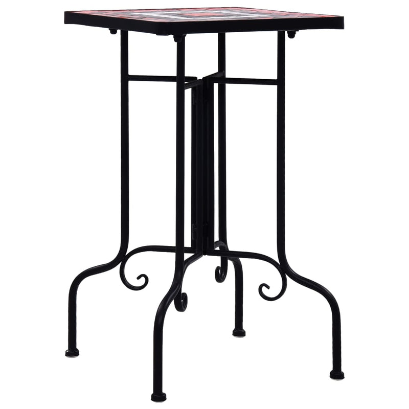 vidaXL Mosaic Side Table Black and White Ceramic