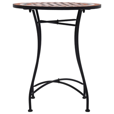 vidaXL Bistro Table Blue and White 60 cm Mosaic