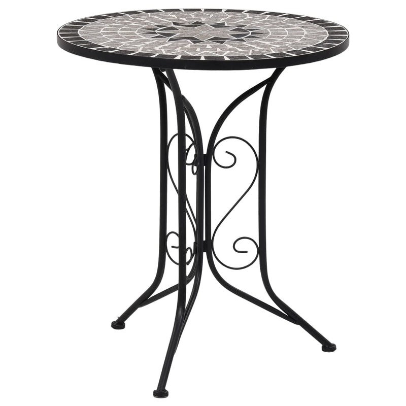vidaXL Mosaic Bistro Table Black and White 60 cm Ceramic