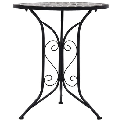 vidaXL Mosaic Bistro Table Black and White 60 cm Ceramic