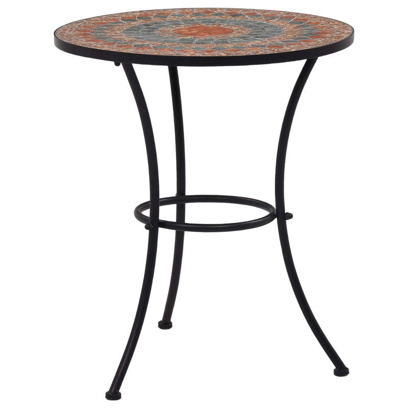 vidaXL Bistro Table Blue and White 60 cm Mosaic