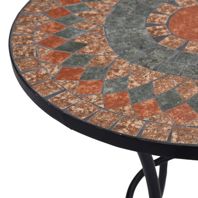vidaXL Bistro Table Blue and White 60 cm Mosaic
