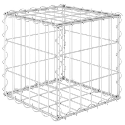 vidaXL Cube Gabion Raised Bed Steel Wire 50x50x50 cm