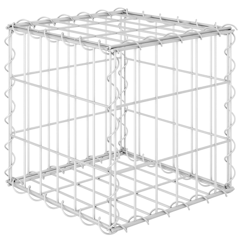 vidaXL Cube Gabion Raised Bed Steel Wire 50x50x50 cm