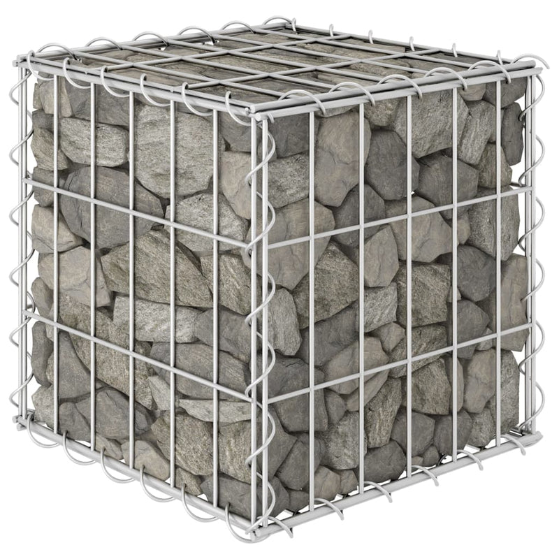 vidaXL Cube Gabion Raised Bed Steel Wire 50x50x50 cm