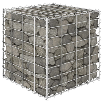 vidaXL Cube Gabion Raised Bed Steel Wire 50x50x50 cm