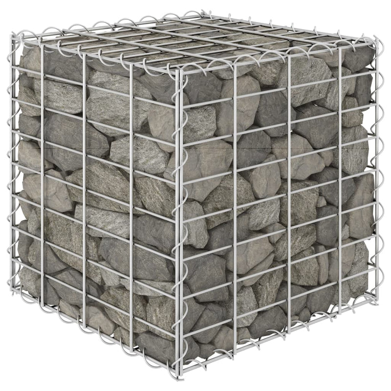 vidaXL Cube Gabion Raised Bed Steel Wire 50x50x50 cm