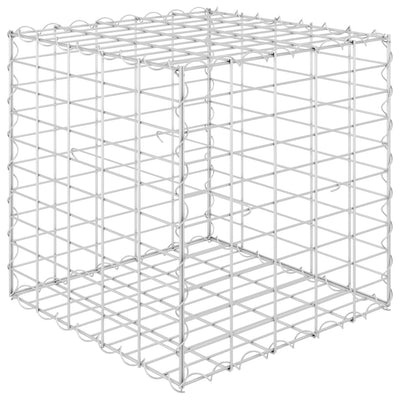 vidaXL Cube Gabion Raised Bed Steel Wire 50x50x50 cm