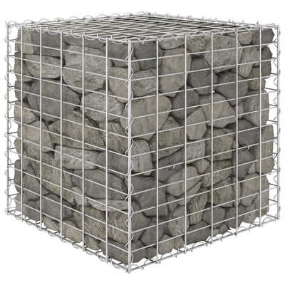 vidaXL Cube Gabion Raised Bed Steel Wire 50x50x50 cm