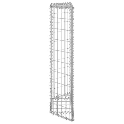 vidaXL Trapezium Gabion Raised Bed Galvanised Steel 100x20x100 cm