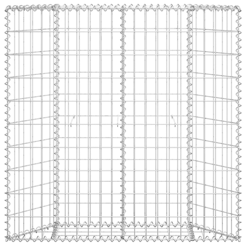 vidaXL Trapezium Gabion Raised Bed Galvanised Steel 100x20x100 cm