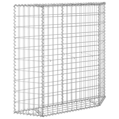 vidaXL Trapezium Gabion Raised Bed Galvanised Steel 100x20x100 cm