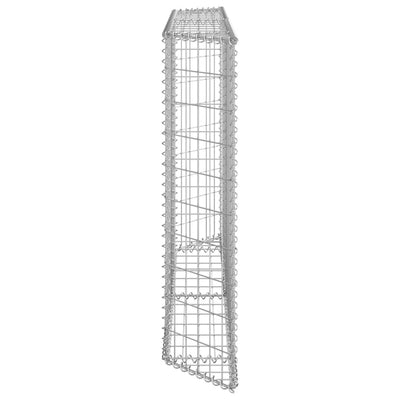 vidaXL Trapezium Gabion Raised Bed Galvanised Steel 100x20x100 cm