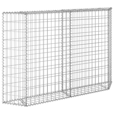 vidaXL Trapezium Gabion Raised Bed Galvanised Steel 100x20x100 cm