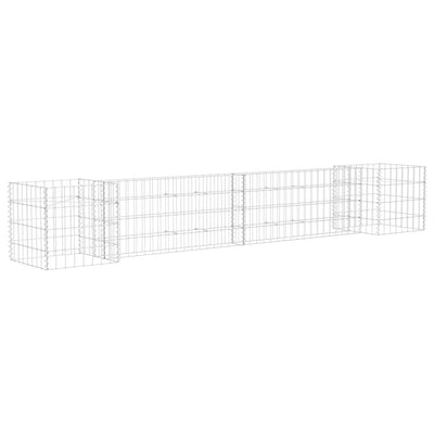 vidaXL H-Shaped Gabion Planter Steel Wire 260x40x60 cm