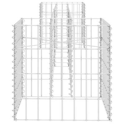 vidaXL H-Shaped Gabion Planter Steel Wire 260x40x60 cm