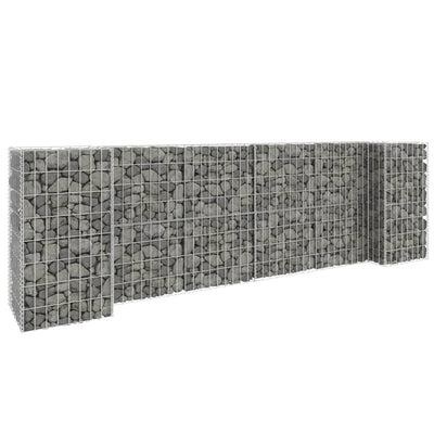vidaXL H-Shaped Gabion Planter Steel Wire 260x40x60 cm
