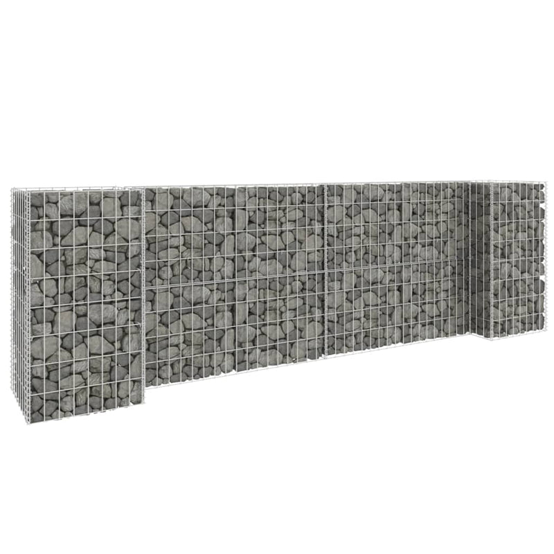 vidaXL H-Shaped Gabion Planter Steel Wire 260x40x60 cm