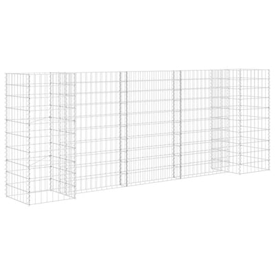 vidaXL H-Shaped Gabion Planter Steel Wire 260x40x60 cm