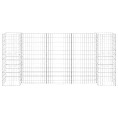 vidaXL H-Shaped Gabion Planter Steel Wire 260x40x60 cm