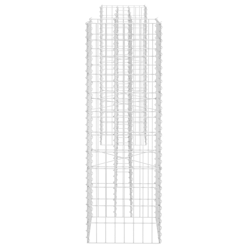 vidaXL H-Shaped Gabion Planter Steel Wire 260x40x60 cm