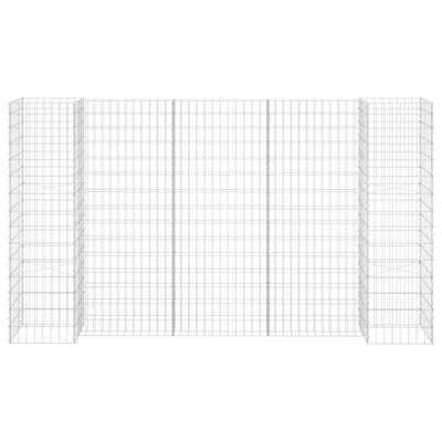 vidaXL H-Shaped Gabion Planter Steel Wire 260x40x60 cm