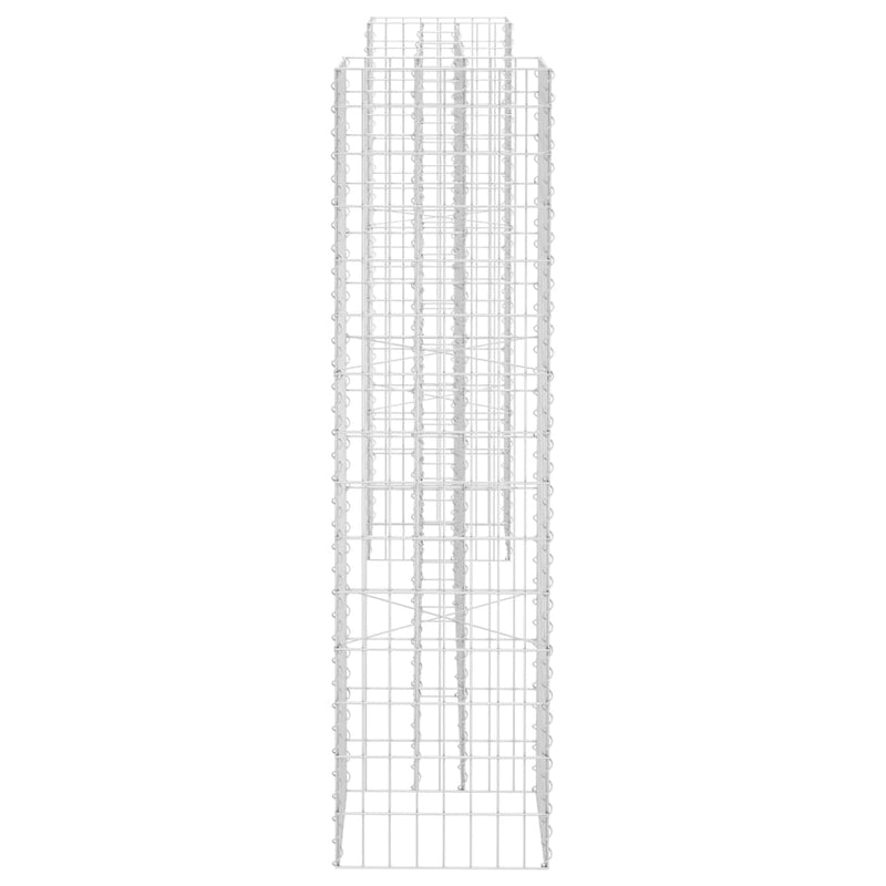 vidaXL H-Shaped Gabion Planter Steel Wire 260x40x60 cm
