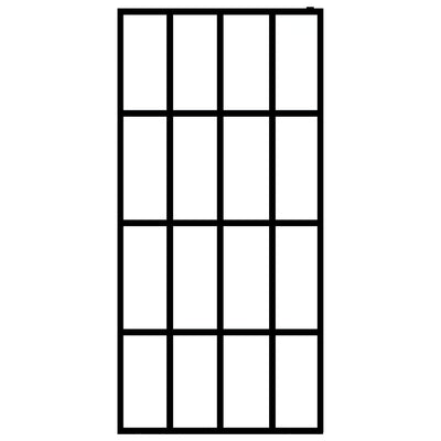 vidaXL Walk-in Shower Screen Frosted Tempered Glass 90x195 cm