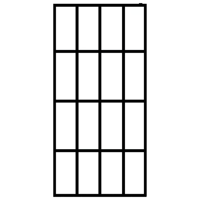 vidaXL Walk-in Shower Screen Frosted Tempered Glass 90x195 cm