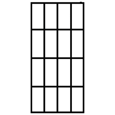 vidaXL Walk-in Shower Screen Frosted Tempered Glass 90x195 cm