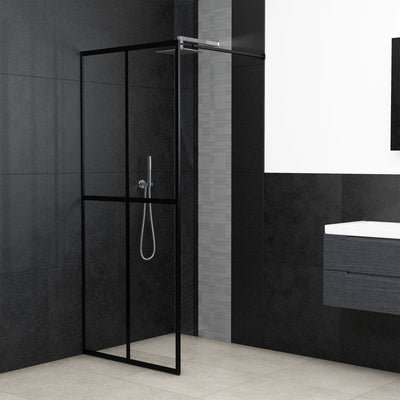 vidaXL Walk-in Shower Screen Frosted Tempered Glass 118x190 cm