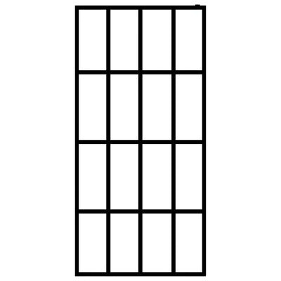 vidaXL Walk-in Shower Screen Frosted Tempered Glass 90x195 cm