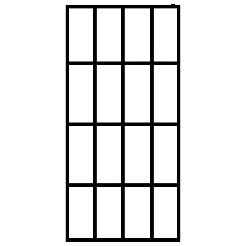 vidaXL Walk-in Shower Screen Frosted Tempered Glass 90x195 cm