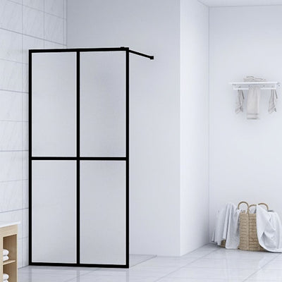 vidaXL Walk-in Shower Screen Frosted Tempered Glass 118x190 cm