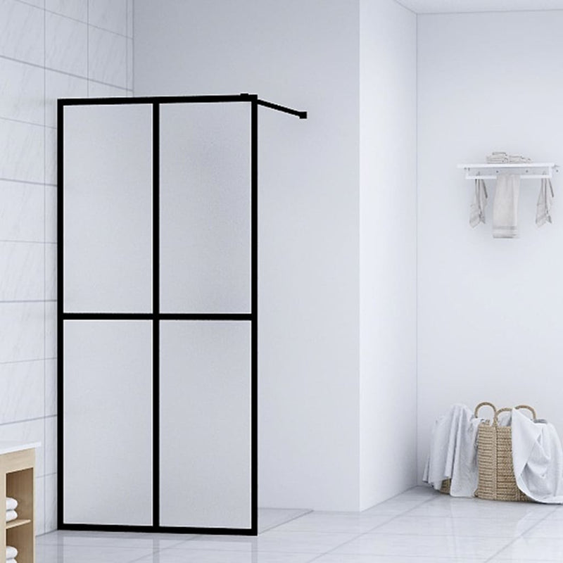 vidaXL Walk-in Shower Screen Frosted Tempered Glass 118x190 cm