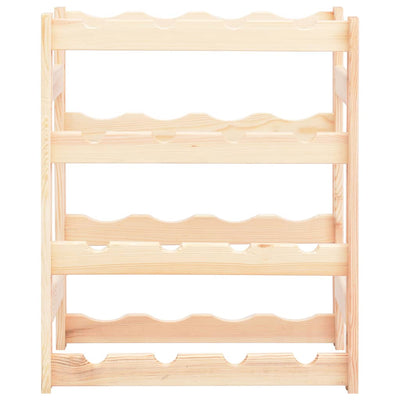 vidaXL Wine Rack for 16 Bottles Solid Wood Pine