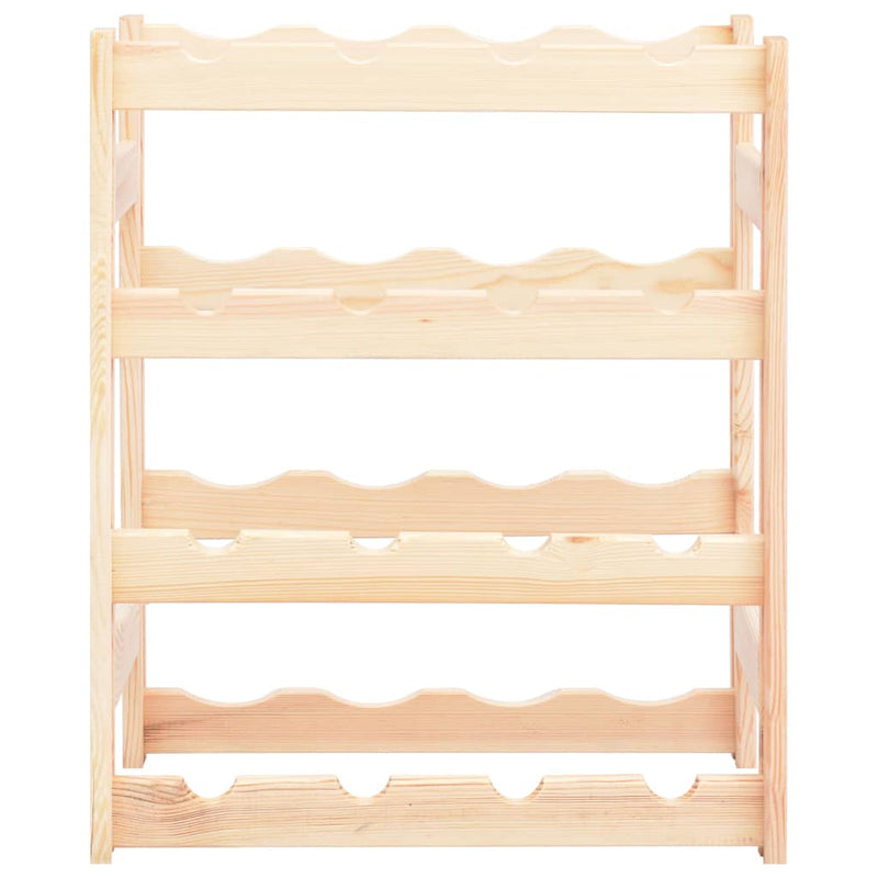 vidaXL Wine Rack for 16 Bottles Solid Wood Pine
