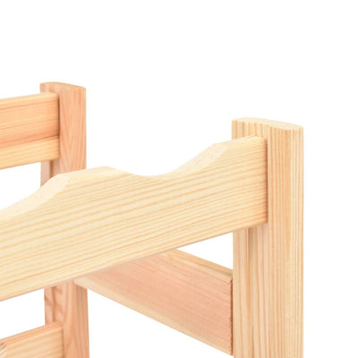 vidaXL Wine Rack for 16 Bottles Solid Wood Pine