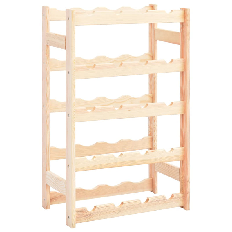 vidaXL Wine Rack for 20 Bottles Solid Wood Pine