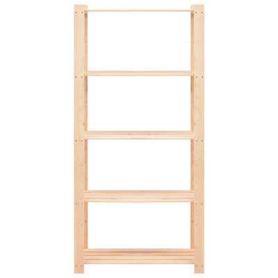vidaXL 3-Tier Storage Rack 60x38x90 cm Solid Wood Pine 150 kg
