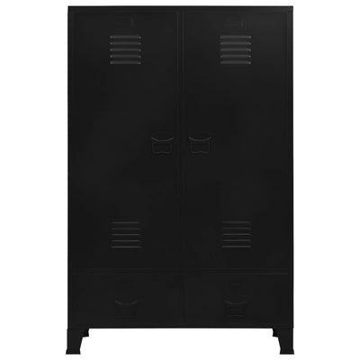 vidaXL Wardrobe Industrial Black 90x40x140 cm Steel