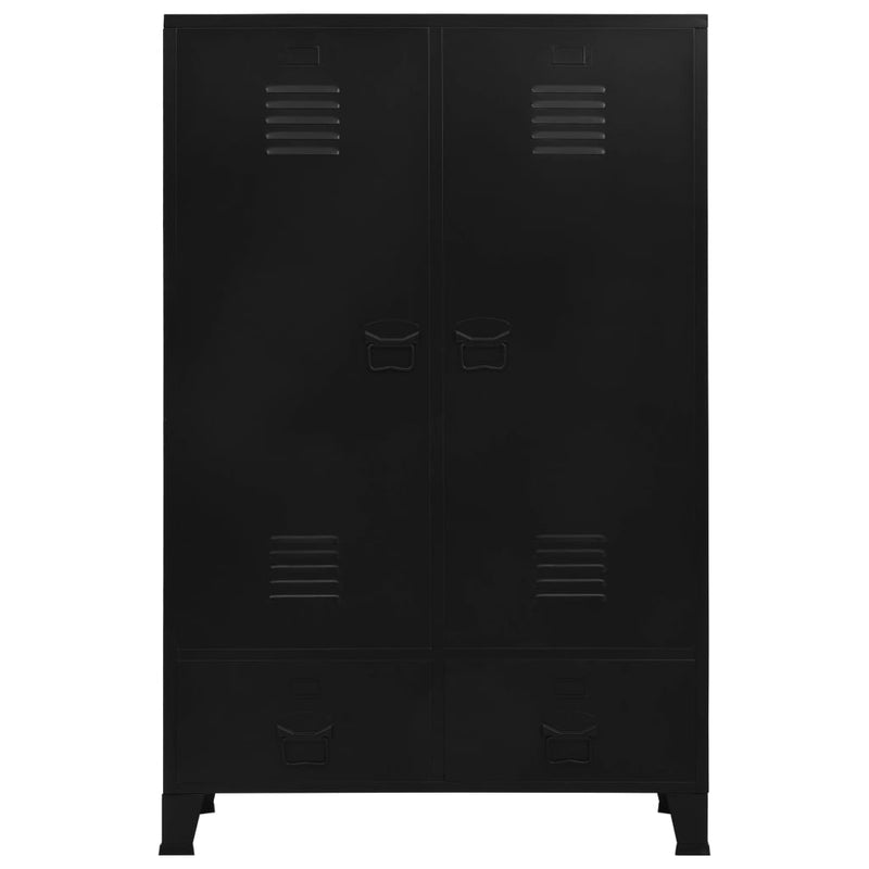 vidaXL Wardrobe Industrial Black 90x40x140 cm Steel