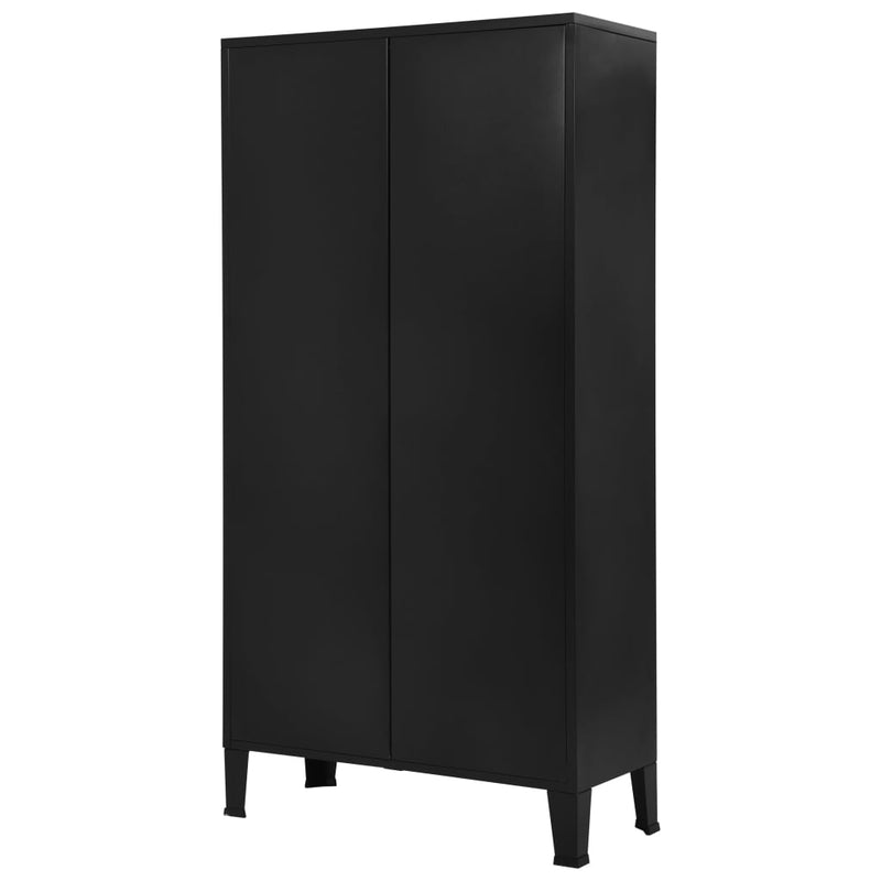 vidaXL Bookshelf Industrial Black 90x40x180 cm Steel