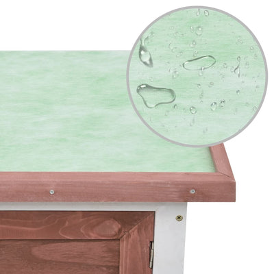 vidaXL Outdoor Rabbit Hutch 1 Layer Grey Wood