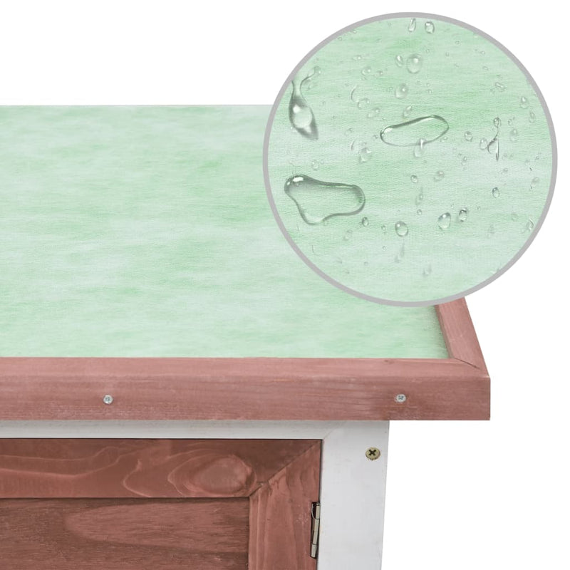 vidaXL Outdoor Rabbit Hutch 1 Layer Grey Wood