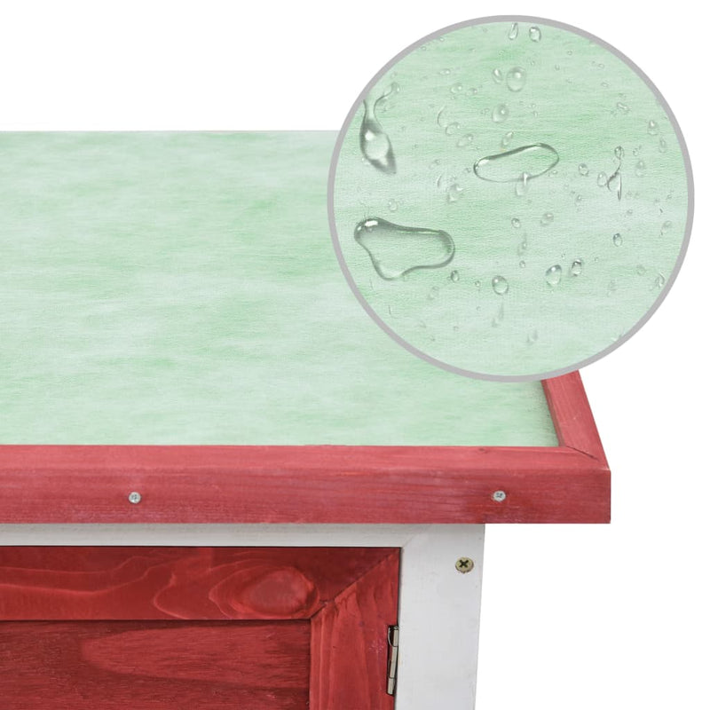 vidaXL Outdoor Rabbit Hutch 1 Layer Grey Wood