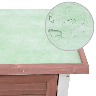 vidaXL Outdoor Rabbit Hutch 1 Door Grey Wood