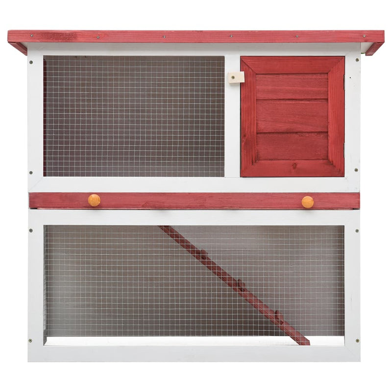 vidaXL Outdoor Rabbit Hutch 1 Door Grey Wood