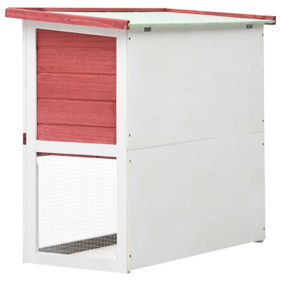 vidaXL Outdoor Rabbit Hutch 1 Door Grey Wood